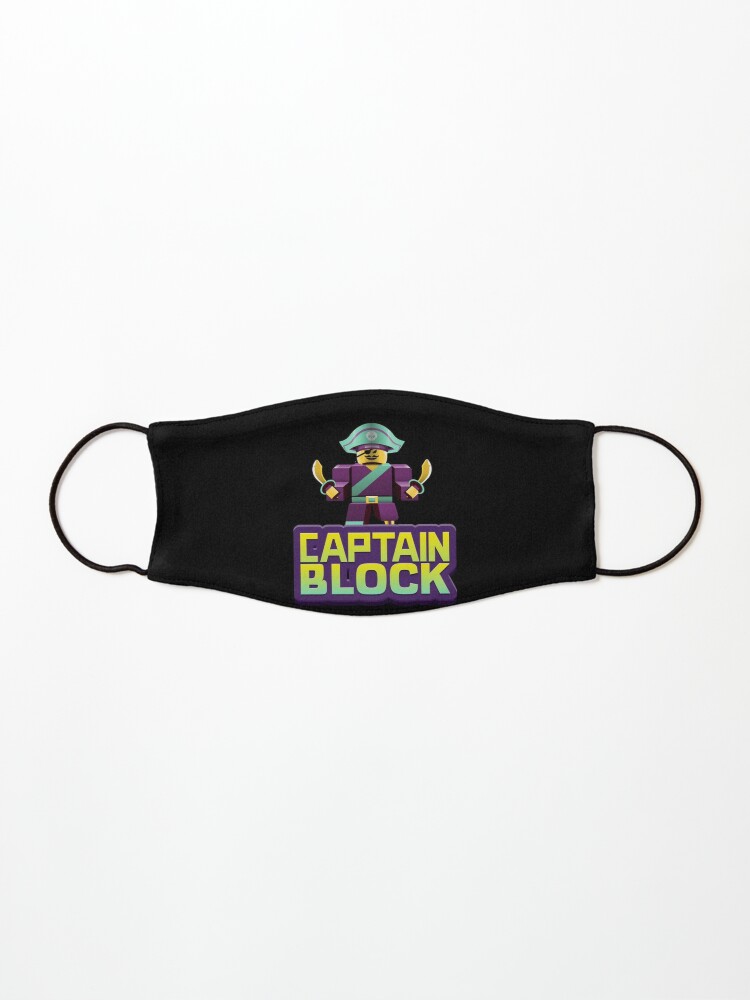 Captain Block Roblox Mask By Ludivinedupont Redbubble - block it roblox