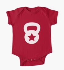 White Kettlebell With A Star One Piece - Short Sleeve