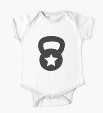 Black Kettlebell With A Star One Piece - Short Sleeve