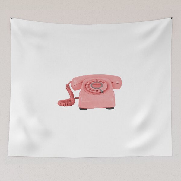 Artikelvorschau, Retro Pink Rotary Phone Design entworfen und verkauft von Puffoo.