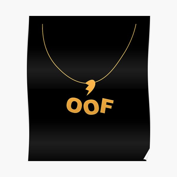 Oof Gold Posters Redbubble - campsite oof simulator roblox