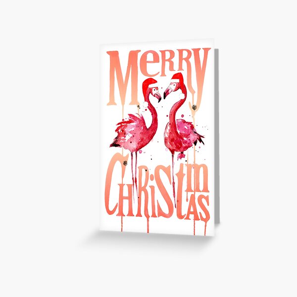 Item preview, Christmas Flamingos designed and sold by SamNagelArt.
