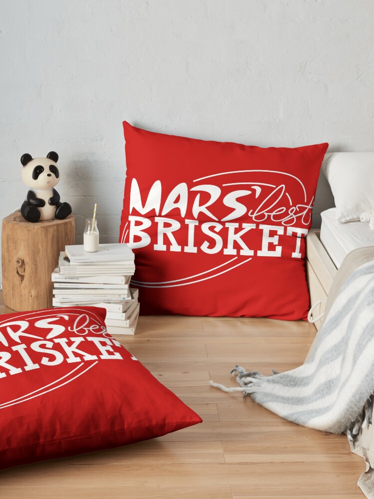 Alternate view of Mars' Best Brisket Official Crew Member (White) Floor Pillow