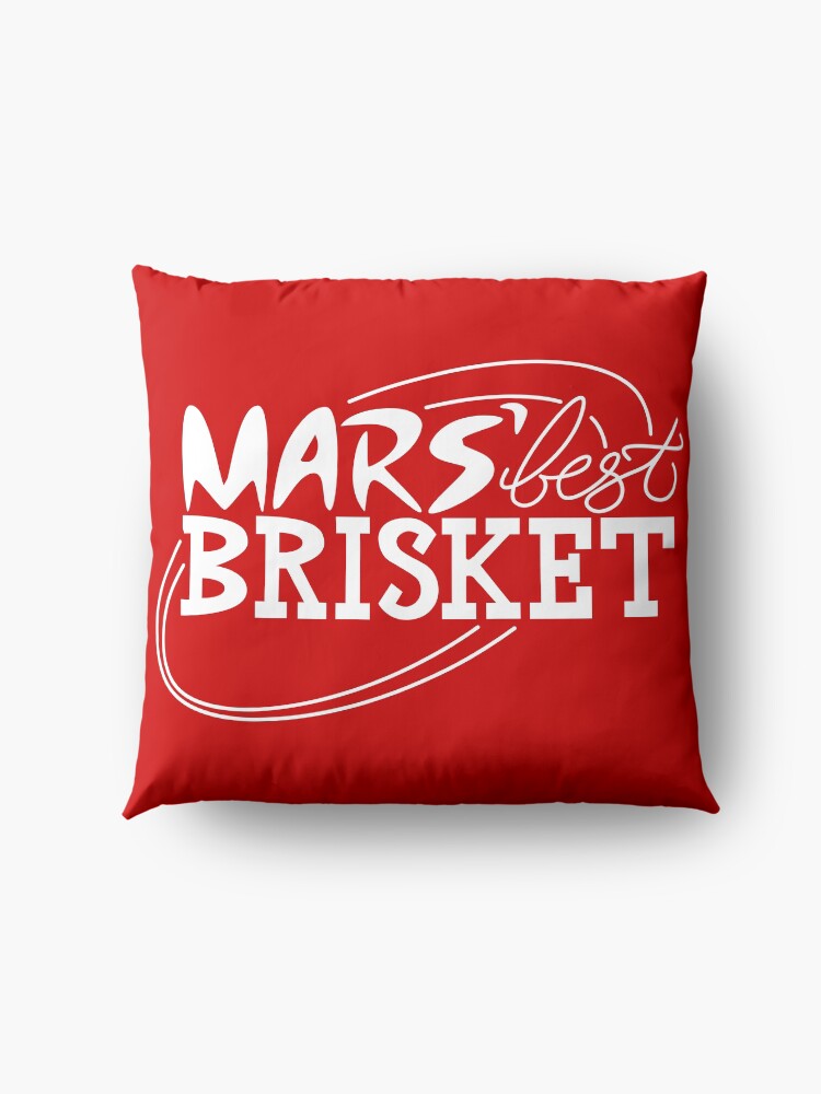 Alternate view of Mars' Best Brisket Official Crew Member (White) Floor Pillow