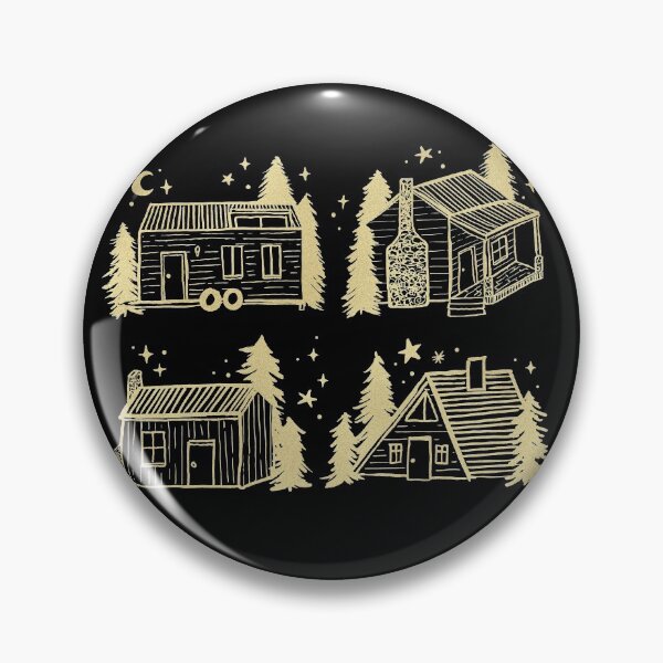 Item preview, Cabins in the wild / gold illustration designed and sold by pinapurri.