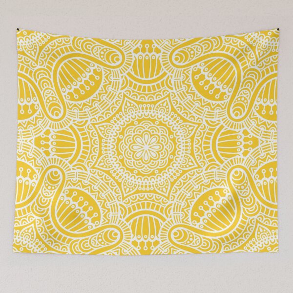Item preview, Yellow Ethnic Mandala Pattern designed and sold by Vic Torys ☆.
