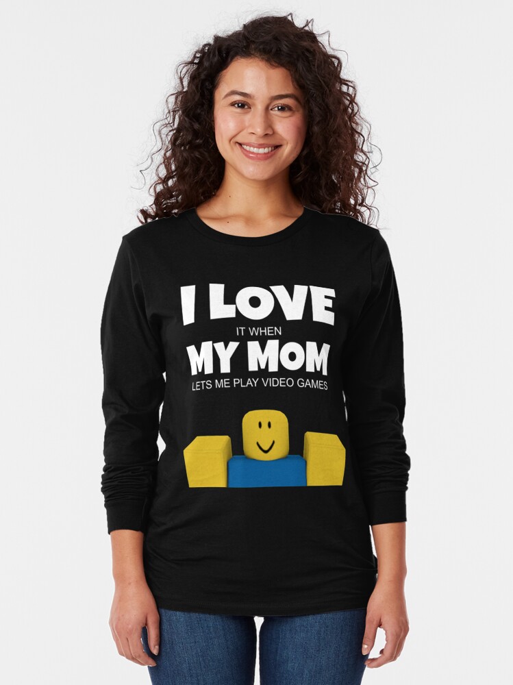 Roblox Noob I Love My Mom Funny Gamer Gift Roblox T Shirt By Ludivinedupont Redbubble - mom jeans roblox