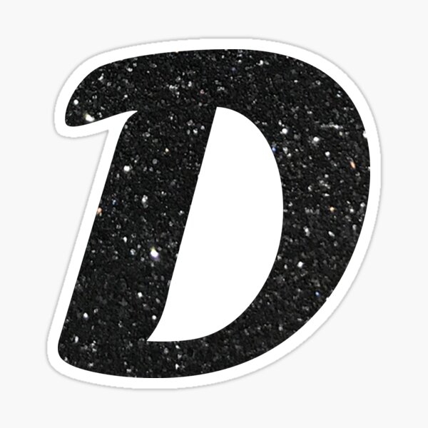 letter d pink glitter stickers redbubble