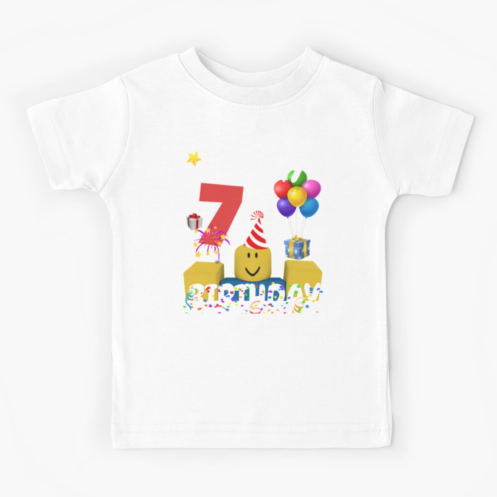 Roblox Noob Birthday Boy It S My 7th Birthday Fun Kids T Shirt By Ludivinedupont Redbubble - roblox alphabet boy