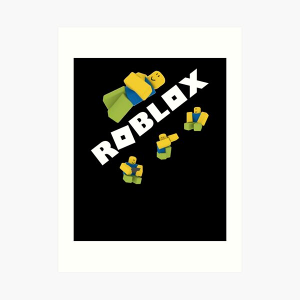 Laminas Artisticas Roblox Noob Redbubble - mejor amigo de noob roblox noob con perro inspirado en la camiseta de roblox lámina artística