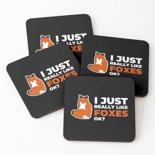 Item preview, I Just Really Like Foxes Ok: great birthday or Christmas gift idea for fox lovers designed and sold by KOURCHAL ART.