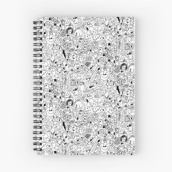 Item preview, Black and White Cartoon Doodles designed and sold by sneha-jain-02.