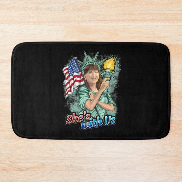 Item preview, She's With Us Lady Liberty Illustration Green Splash designed and sold by NoveltyMerch.