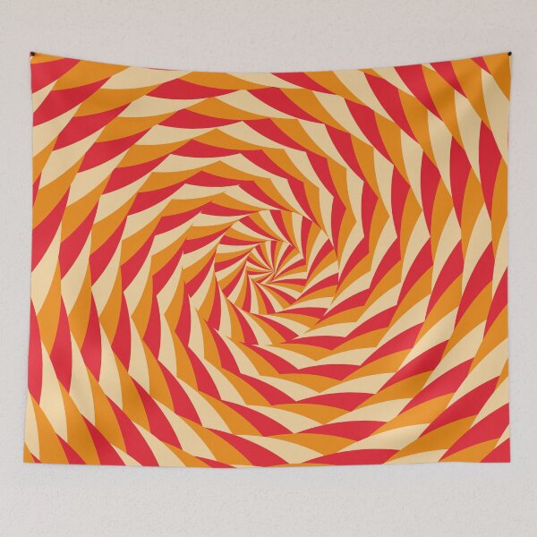 Item preview, Spiral Circles Pattern Red Orange designed and sold by leomooncreates.