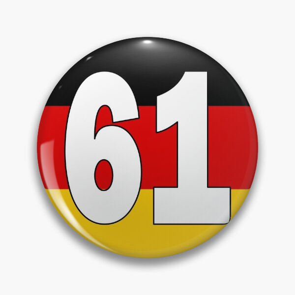 Item preview, Number 61 with Germany flag on the background designed and sold by AllShirts21.