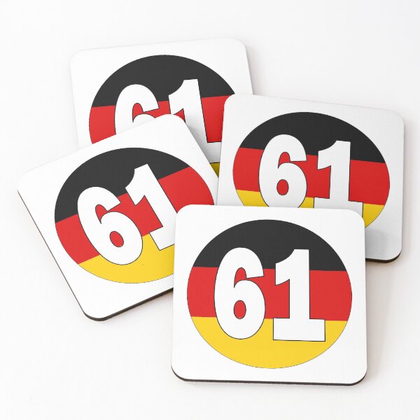 Item preview, Number 61 with Germany flag on the background designed and sold by AllShirts21.