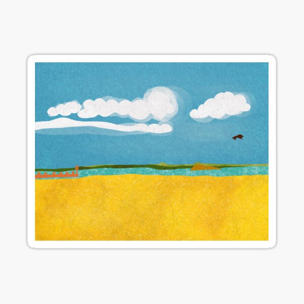 Portobello Beach on a Sunny Day Sticker