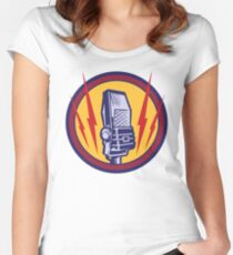 Vintage Microphone Women's Fitted Scoop T-Shirt
