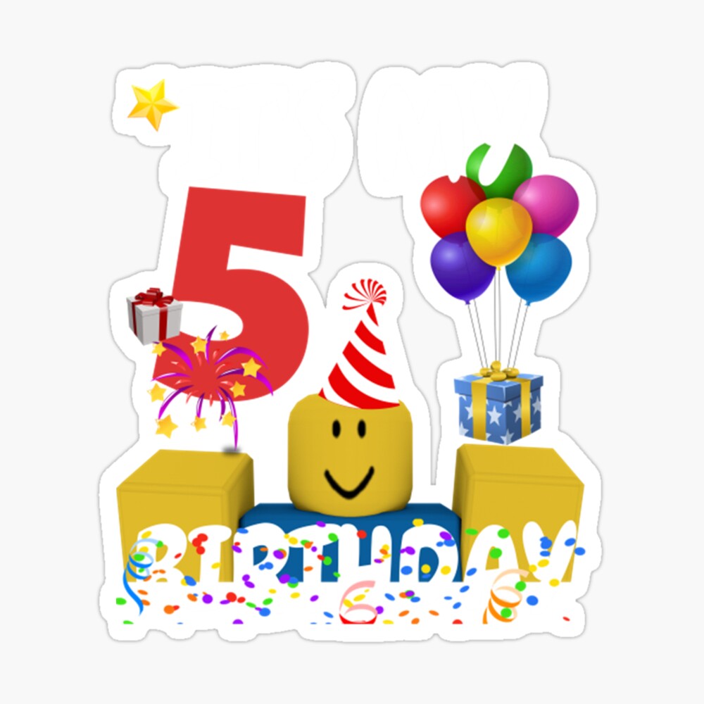 Roblox Noob Birthday Boy It S My 5th Birthday Fun Kids T Shirt By Ludivinedupont Redbubble - roblox classic noob colors roblox free boy face