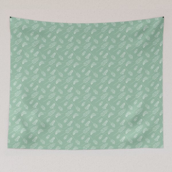 Item preview, Green and White Leaf Pattern designed and sold by alba4design.