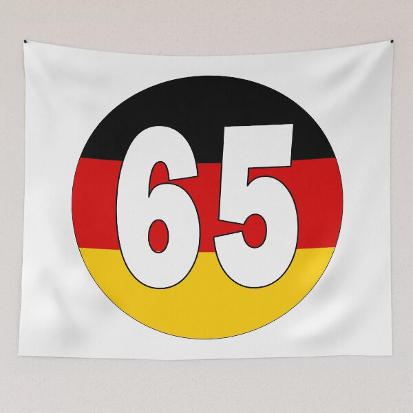 Item preview, Number 65 with Germany flag on the background designed and sold by AllShirts21.