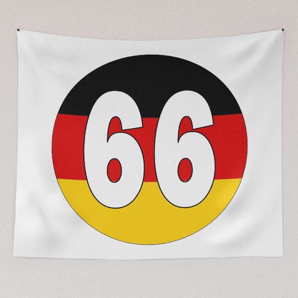 Item preview, Number 66 with Germany flag on the background designed and sold by AllShirts21.
