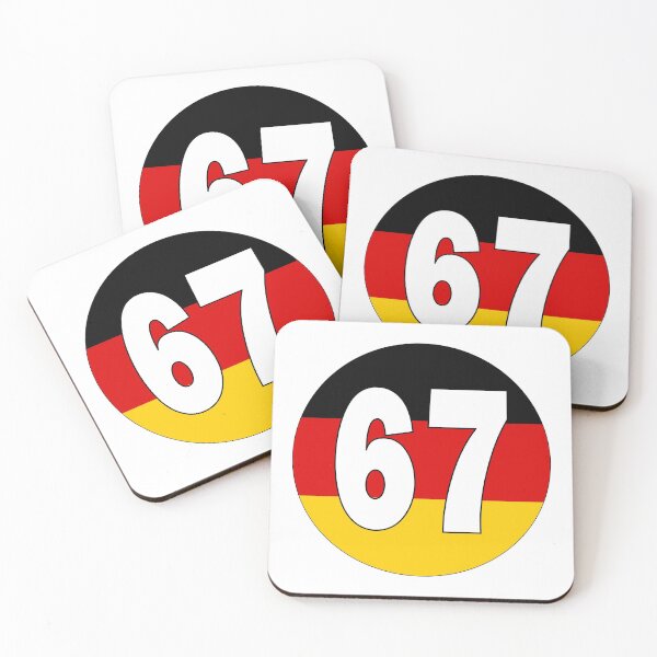 Item preview, Number 67 with Germany flag on the background designed and sold by AllShirts21.