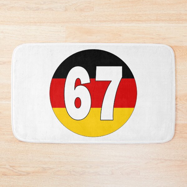 Item preview, Number 67 with Germany flag on the background designed and sold by AllShirts21.