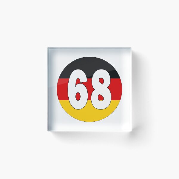 Item preview, Number 68 with Germany flag on the background designed and sold by AllShirts21.