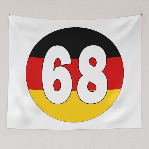 Item preview, Number 68 with Germany flag on the background designed and sold by AllShirts21.