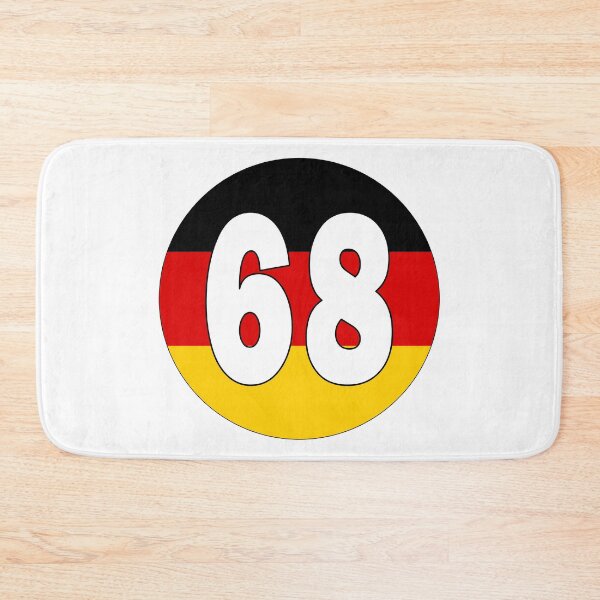 Item preview, Number 68 with Germany flag on the background designed and sold by AllShirts21.