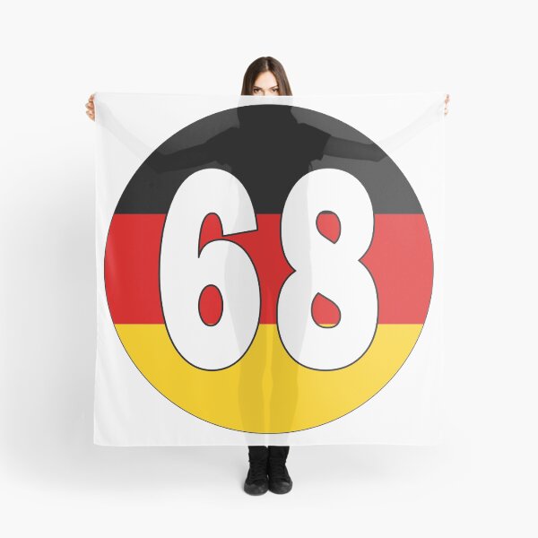 Item preview, Number 68 with Germany flag on the background designed and sold by AllShirts21.