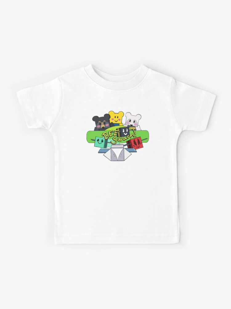 Bee Swarm Roblox Kids T Shirt By Ludivinedupont Redbubble - minecraft steve roblox shirt template