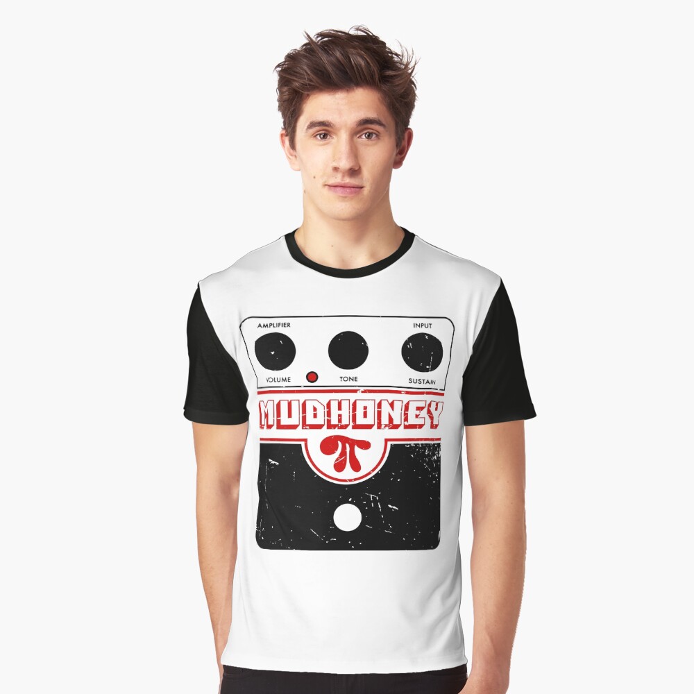 Mudhoney Big Muff - Guitar Distortion Pedal - Distressed Print Design Graphic T-Shirt
