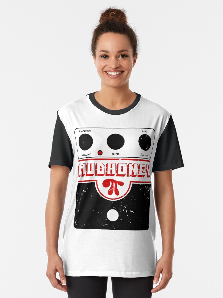 Alternate view of Mudhoney Big Muff - Guitar Distortion Pedal - Distressed Print Design Graphic T-Shirt