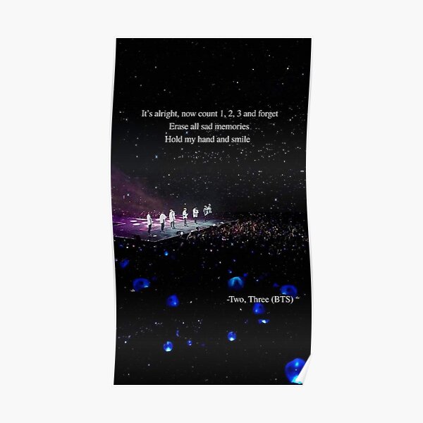 Poster Citation De Chanson Bts Let Go Par Inniesart Redbubble