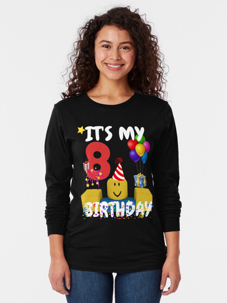 Roblox Noob Birthday Boy It S My 8th Birthday Fun T Shirt By Ludivinedupont Redbubble - baby female noob roblox