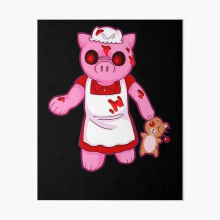 Piggy Friends Cute Game Characters Roblox Piggy Art Board Print By Ludivinedupont Redbubble - roblox daycare baby