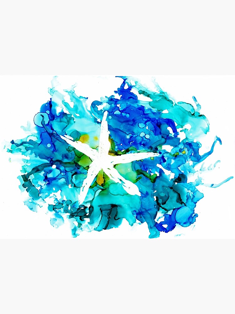 Thumbnail 3 of 3, Art Print, Starfish Splash designed and sold by GillianAdams.