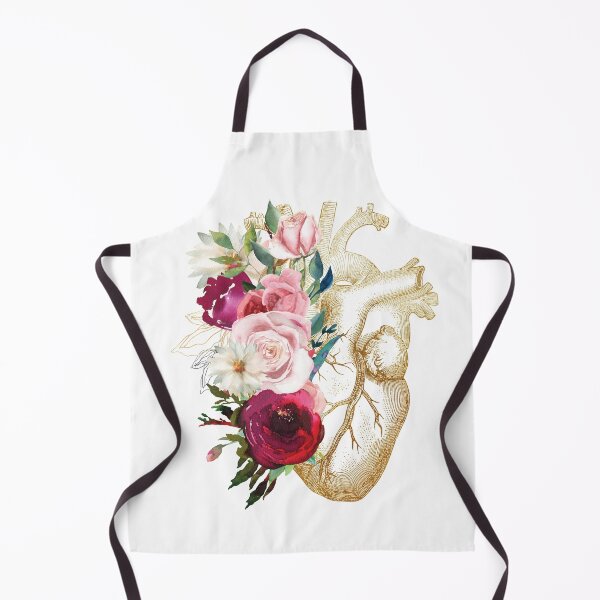 Item preview, Heart Print With Vintage Flowers designed and sold by Lawandmedical.