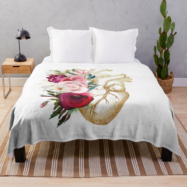 Item preview, Heart Print With Vintage Flowers designed and sold by Lawandmedical.