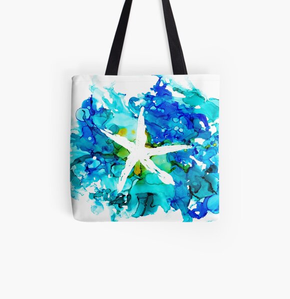 Starfish Splash All Over Print Tote Bag