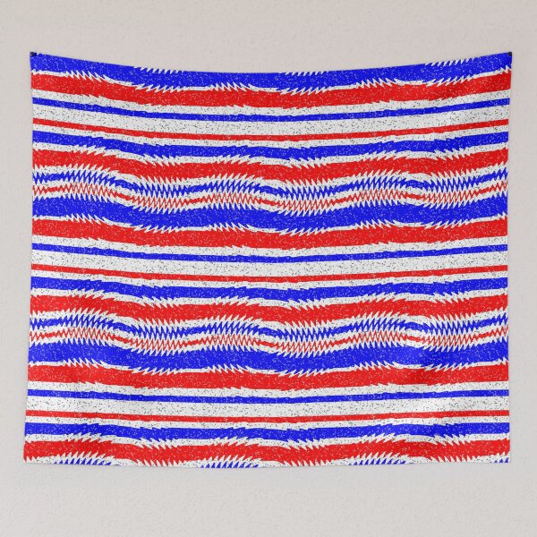 Item preview, Red White Blue Waving Lines designed and sold by MarkUK97.