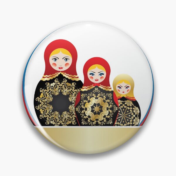 Item preview, Colorful matryoshka dolls with gold floral designed and sold by AnnArtshock.
