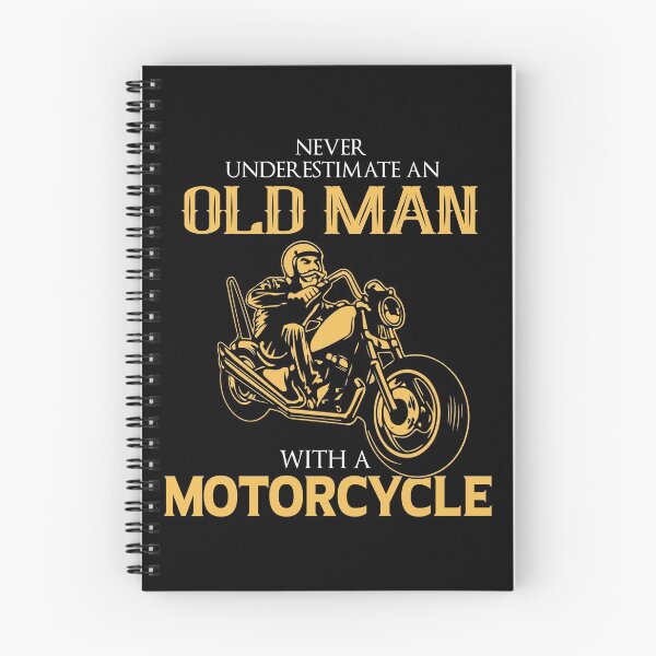 Item preview, never underestimate and old man with a motorcycle - Awesome old motorcycle rider Gift designed and sold by Teenation9.