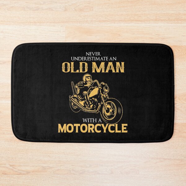 Item preview, never underestimate and old man with a motorcycle - Awesome old motorcycle rider Gift designed and sold by Teenation9.