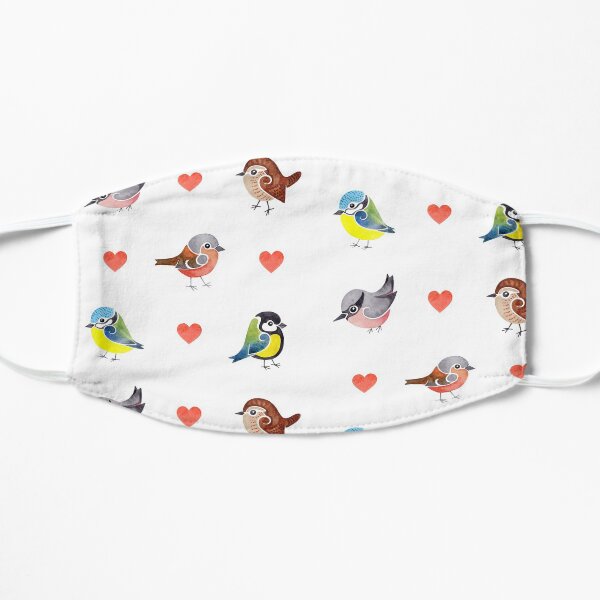 Lovebirds - Garden Birds Flat Mask