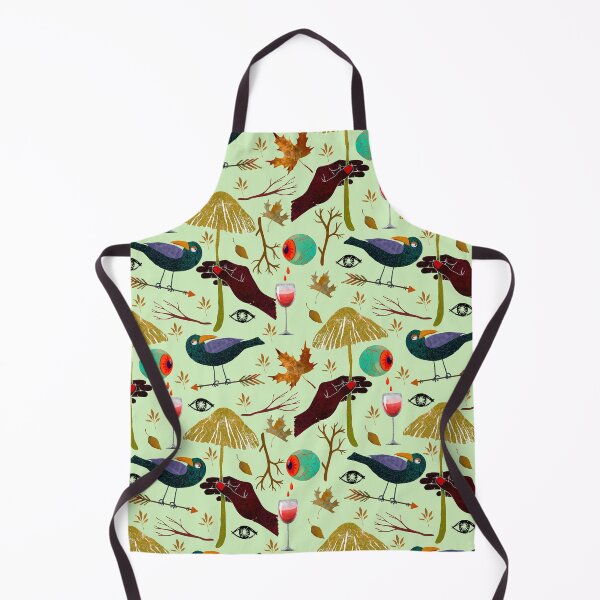 Item preview, crow, mushrooms, branches, bloody eyes, wineglasses, autumn leaves. Halloween theme. designed and sold by zatmeniee.