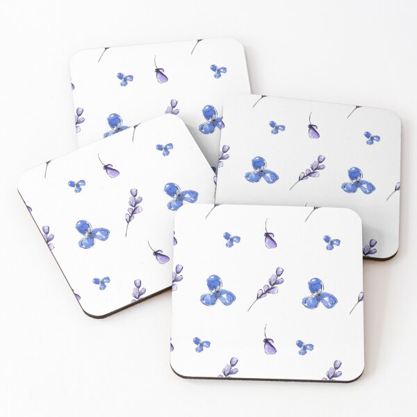 Item preview, Feathers flowers floral pattern designed and sold by ausgefuchst.