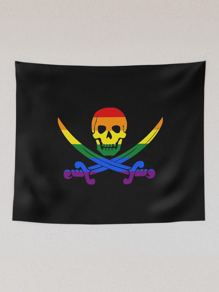 Rainbow Jolly Roger Pirate LGBT Pride Te T-Shirt - TeeHex